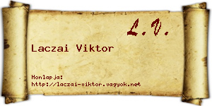 Laczai Viktor névjegykártya